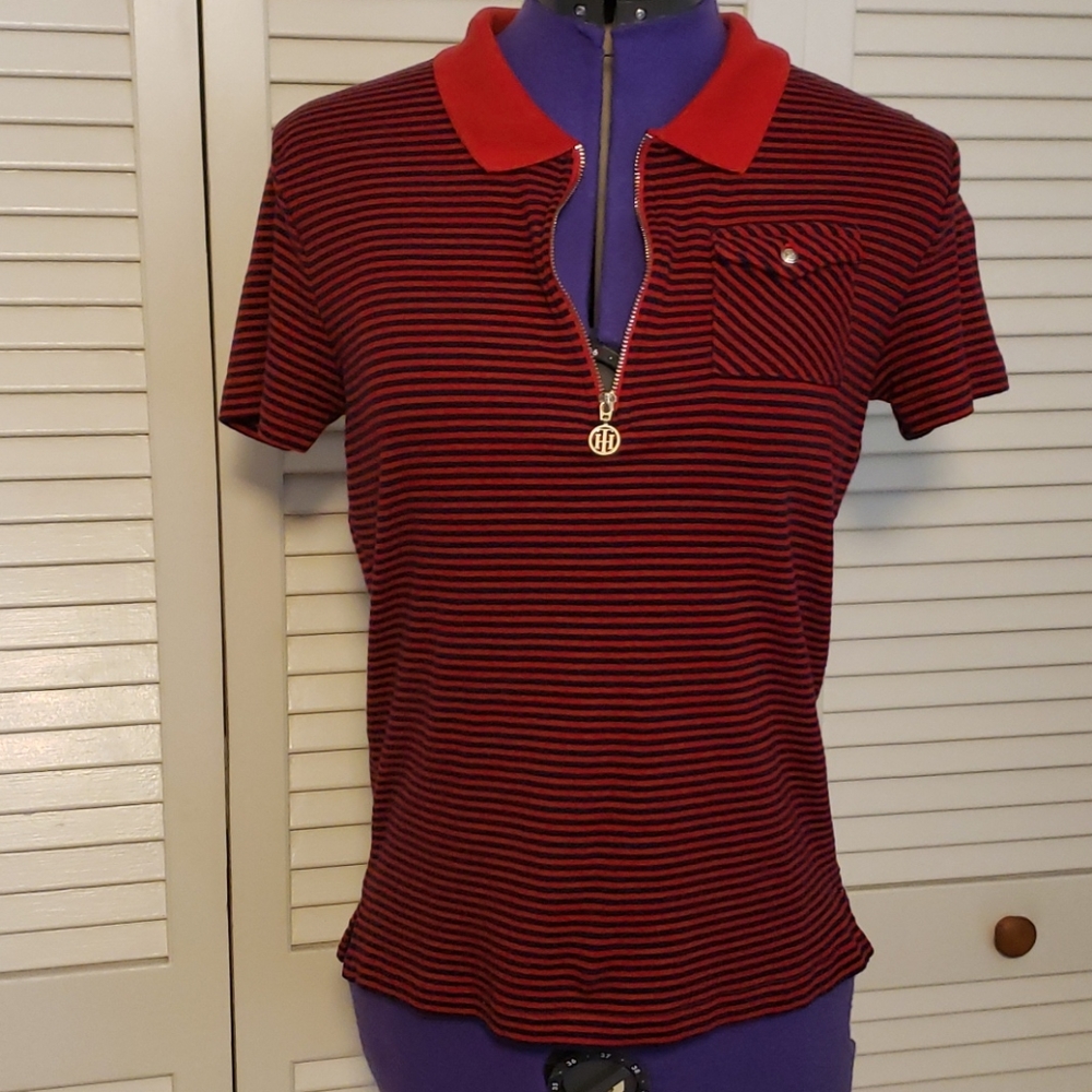 Tommy Hilfiger  Striped  Short Sleeve Polo